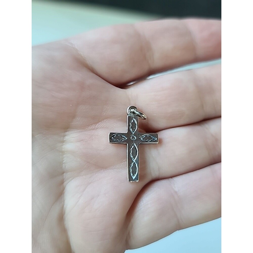 925 Sterling Silver Cross Pendant Vintage